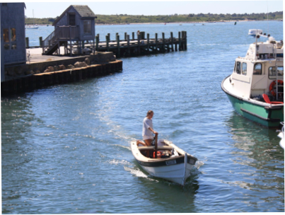 Looking into Vineyard Sound from the Entrance to Eel Pond in Woods Hole. I’m standing on a small drawbridge.