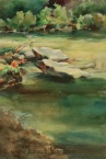Watercolor Painting - Little River Scene