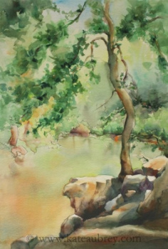 Watercolor Painting - The Jumping Rock